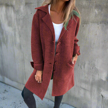 Emily™ | Casual Long Coat with Lapels