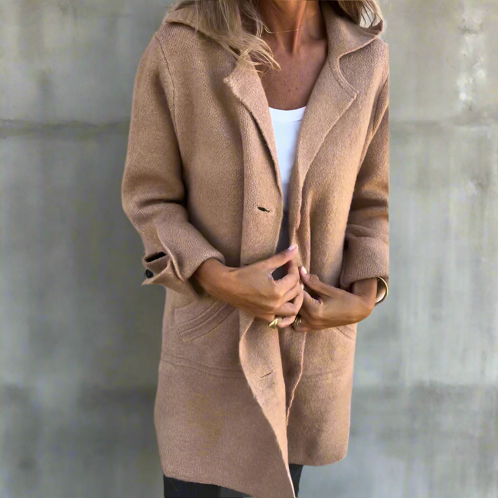 Emily™ | Casual Long Coat with Lapels