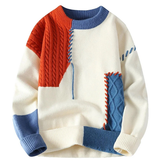 Alfred™ | Stylish Patchwork Jumper